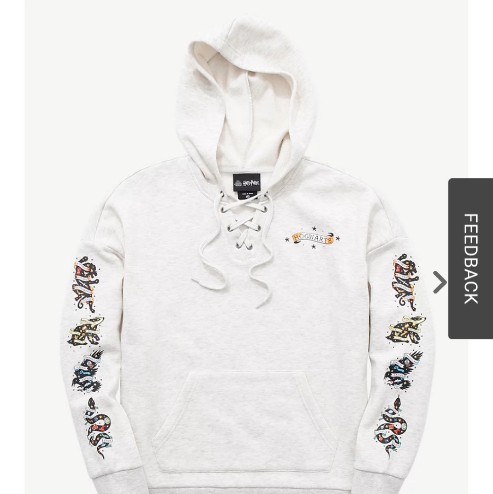 Harry Potter Animal Silhouettes Lace-Up Hoodie L